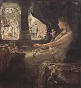 Alma-Tadema, Sir Lawrence Fredegonda and Galswintha AD 566 (mk23) oil painting reproduction